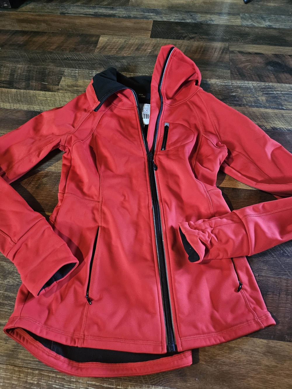 Victoria's Secret Red Softshell Hooded Jacket
